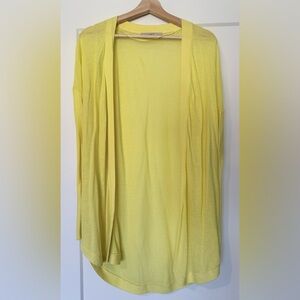 LOFT Sunny Yellow Lightweight Long Cardigan